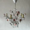 Discount Pamono Florentine White and Pink Metal Bouquet Chandelier by Hans Kögl, Germany, 1970s