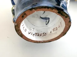 Sale Pamono Flower and Coral Maiolica Illuminated Lantern from Vietri, Italy, 1950s