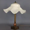Hot Pamono Flower Table Lamp in Murano Glass, Brass and Wood, 1960s