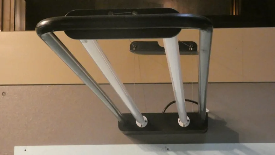 Clearance Pamono Fluorescent Wall Lamp by Gigante, Zambusi and Boccato for Zerbetto, 1980s