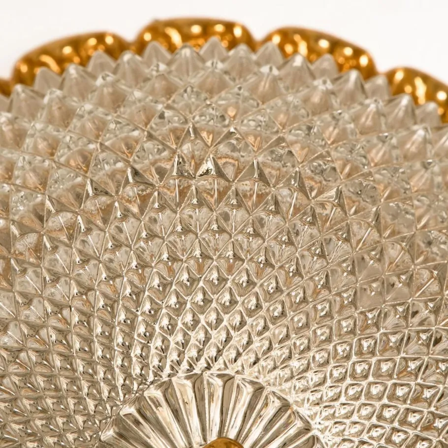 Discount Pamono Flush Mounts from Limburg Glasshütte, Germany, 1960s