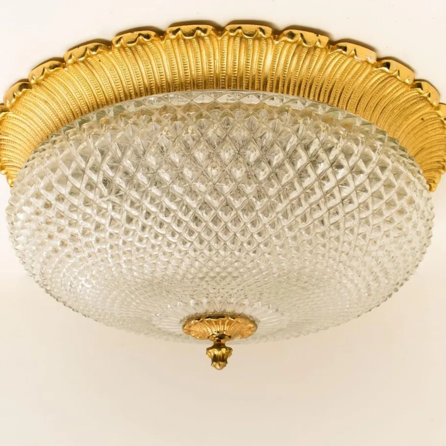 Discount Pamono Flush Mounts from Limburg Glasshütte, Germany, 1960s