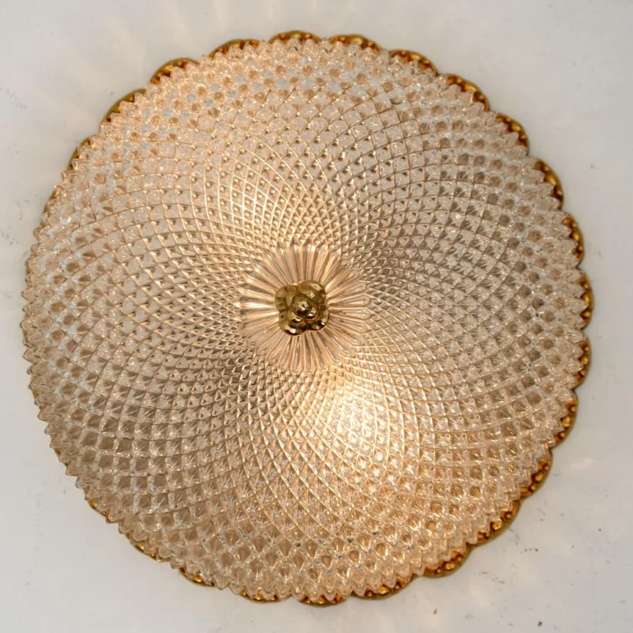 Discount Pamono Flush Mounts from Limburg Glasshütte, Germany, 1960s