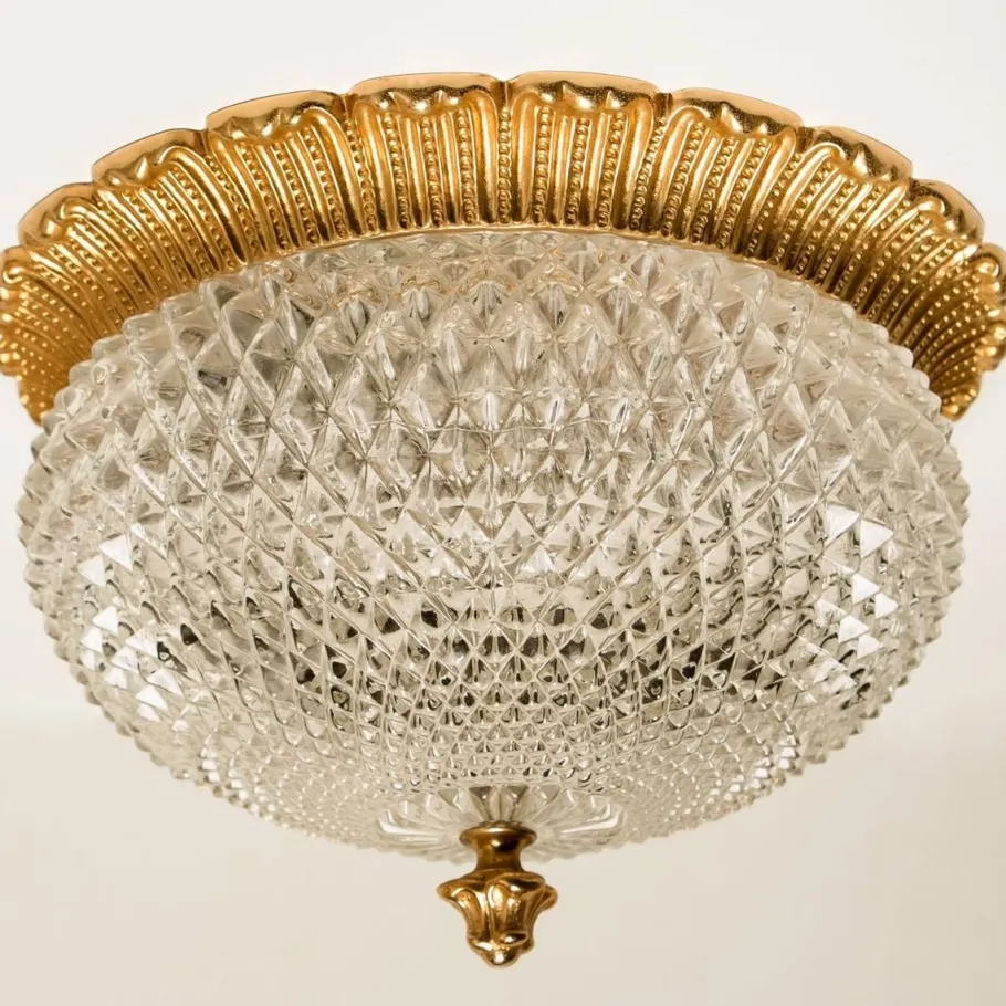 Discount Pamono Flush Mounts from Limburg Glasshütte, Germany, 1960s