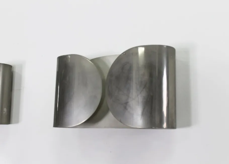 New Pamono Foglio Wall Lamp in Nickel Plated Metal by Tobia Scarpa for Flos 1966, Set of 2