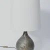 Best Pamono Foliage Pattern Painted Glass Lamp, 1960s