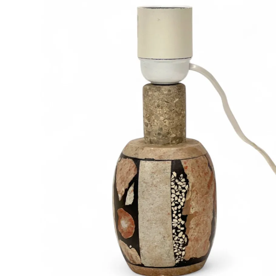 Pamono Fossil Stone Lamp by Egon Jakobson, 1970s