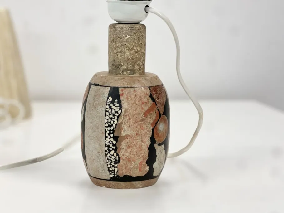 Pamono Fossil Stone Lamp by Egon Jakobson, 1970s