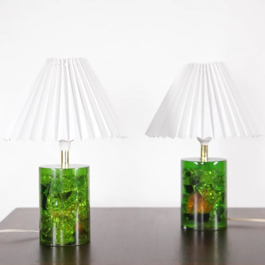 Online Pamono Fractal Resin Lamps, 1970s, Set of 2