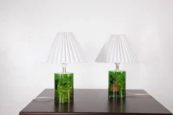 Online Pamono Fractal Resin Lamps, 1970s, Set of 2