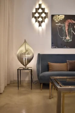 Clearance Pamono French Aluminium Table Lamps by Henri Mathieu, 1960s, Set of 2