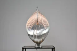 Clearance Pamono French Aluminium Table Lamps by Henri Mathieu, 1960s, Set of 2