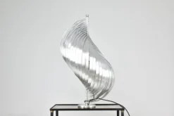 Clearance Pamono French Aluminium Table Lamps by Henri Mathieu, 1960s, Set of 2