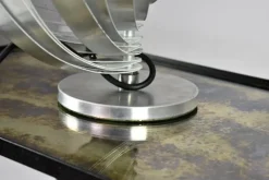 Clearance Pamono French Aluminium Table Lamps by Henri Mathieu, 1960s, Set of 2