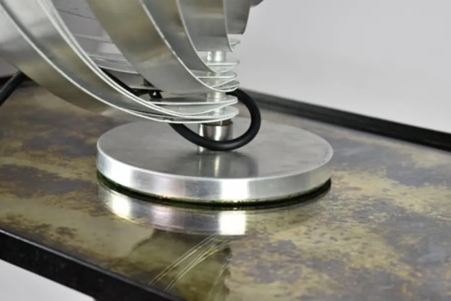 Clearance Pamono French Aluminium Table Lamps by Henri Mathieu, 1960s, Set of 2