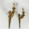 Hot Pamono French Antique Bronze Swan Sconces with Cherubs, 1910s, Set of 2