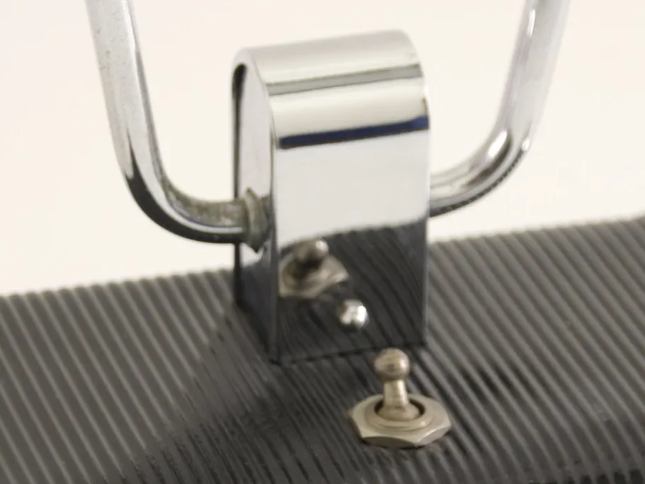 New Pamono French Art Deco Black and Chrome Table Lamp by Eileen Gray for Jumo, 1940s