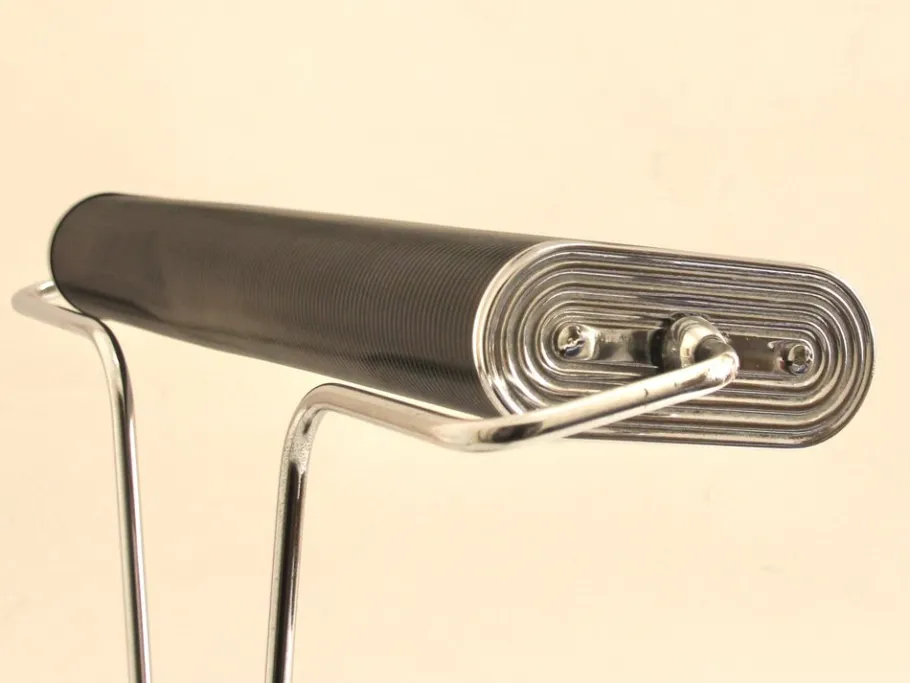 New Pamono French Art Deco Black and Chrome Table Lamp by Eileen Gray for Jumo, 1940s