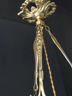 Clearance Pamono French Art Deco Bronze and Glass Pendant, Paris, France, 1920s