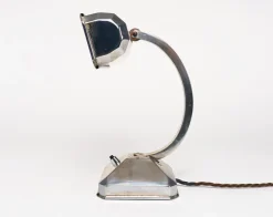 Sale Pamono French Art Deco Chromed Articulated Bankers Desk Lamp, 1930s