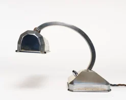 Sale Pamono French Art Deco Chromed Articulated Bankers Desk Lamp, 1930s