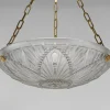 Online Pamono French Art Deco Geometric Arch Glass Pendant Lamp, 1930s