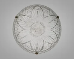 Online Pamono French Art Deco Geometric Arch Glass Pendant Lamp, 1930s