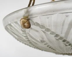 Online Pamono French Art Deco Geometric Arch Glass Pendant Lamp, 1930s