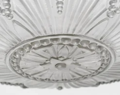 Online Pamono French Art Deco Geometric Arch Glass Pendant Lamp, 1930s