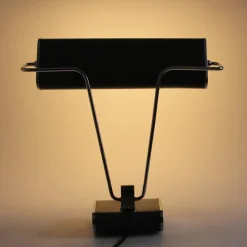 Clearance Pamono French Art Deco Green and Chrome Table Lamp by Eileen Gray for Jumo, 1940s