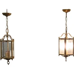 Online Pamono French Art Deco Hanging Lanterns, 1920s, Set of 2