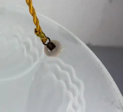 Clearance Pamono French Art Deco Lustre Glass Ceiling Pendant, 1930s