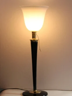 New Pamono French Art Deco Table Lamp in Brass from Mazda, 1950s