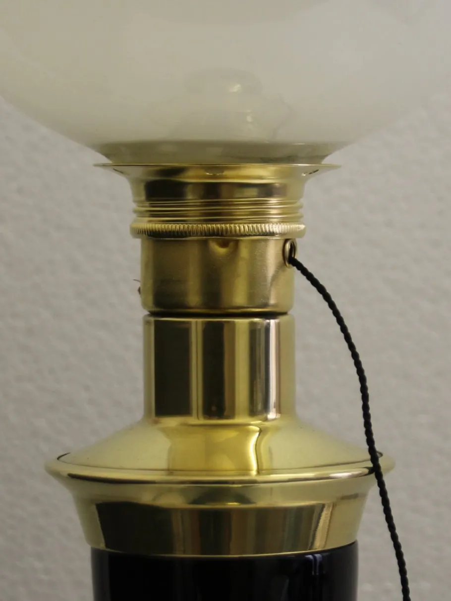 New Pamono French Art Deco Table Lamp in Brass from Mazda, 1950s