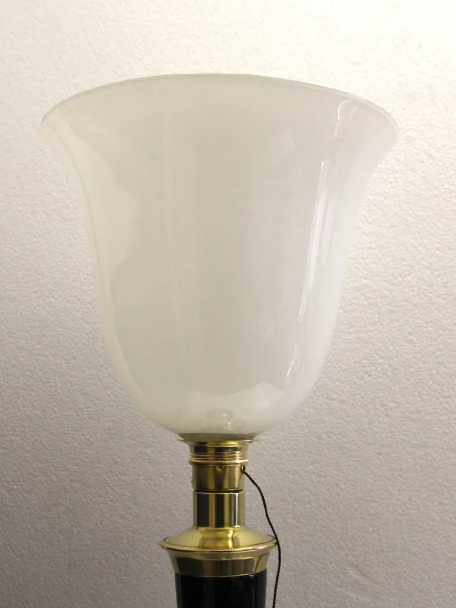 New Pamono French Art Deco Table Lamp in Brass from Mazda, 1950s