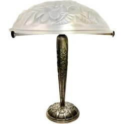 Hot Pamono French Art Deco Table Lamp attributed to Léon Hugue, 1929