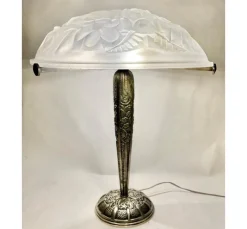 Hot Pamono French Art Deco Table Lamp attributed to Léon Hugue, 1929