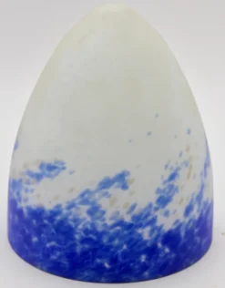 Sale Pamono French Art Deco Wrought Iron Lamps with Glass Shades, Set of 2