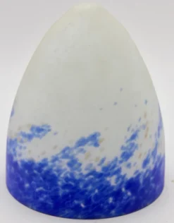 Sale Pamono French Art Deco Wrought Iron Lamps with Glass Shades, Set of 2