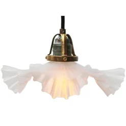 Hot Pamono French Art Nouveau Frosted Glass Pendant Light, 1920s