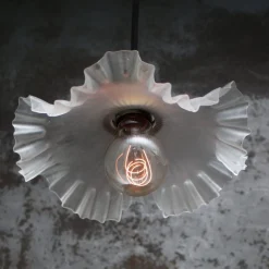 Hot Pamono French Art Nouveau Frosted Glass Pendant Light, 1920s