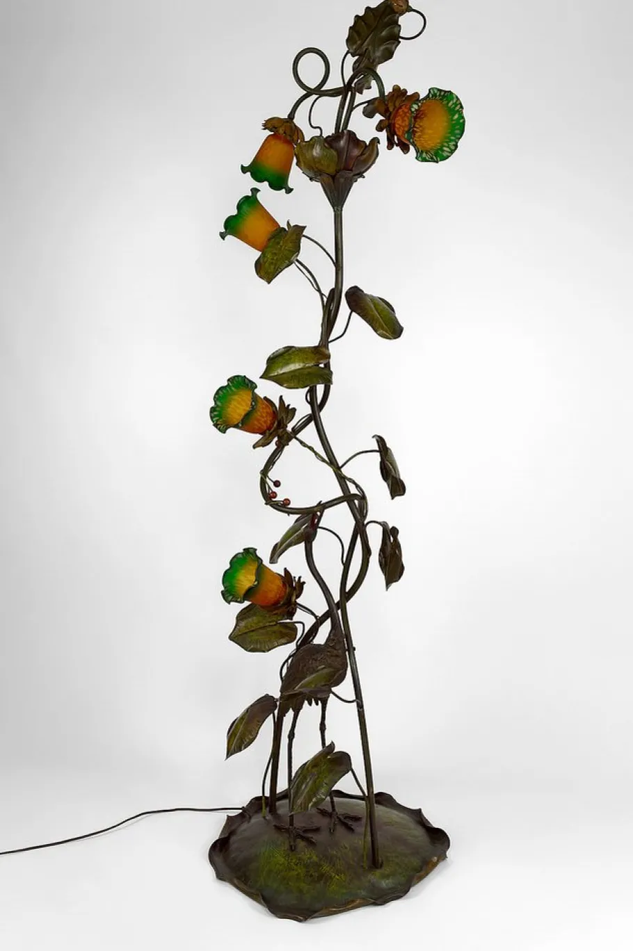 Sale Pamono French Art Nouveau Heron Floor Lamp, 1890s