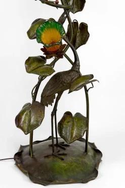 Sale Pamono French Art Nouveau Heron Floor Lamp, 1890s