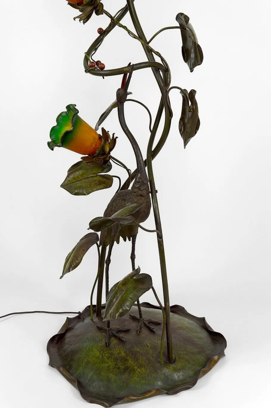 Sale Pamono French Art Nouveau Heron Floor Lamp, 1890s