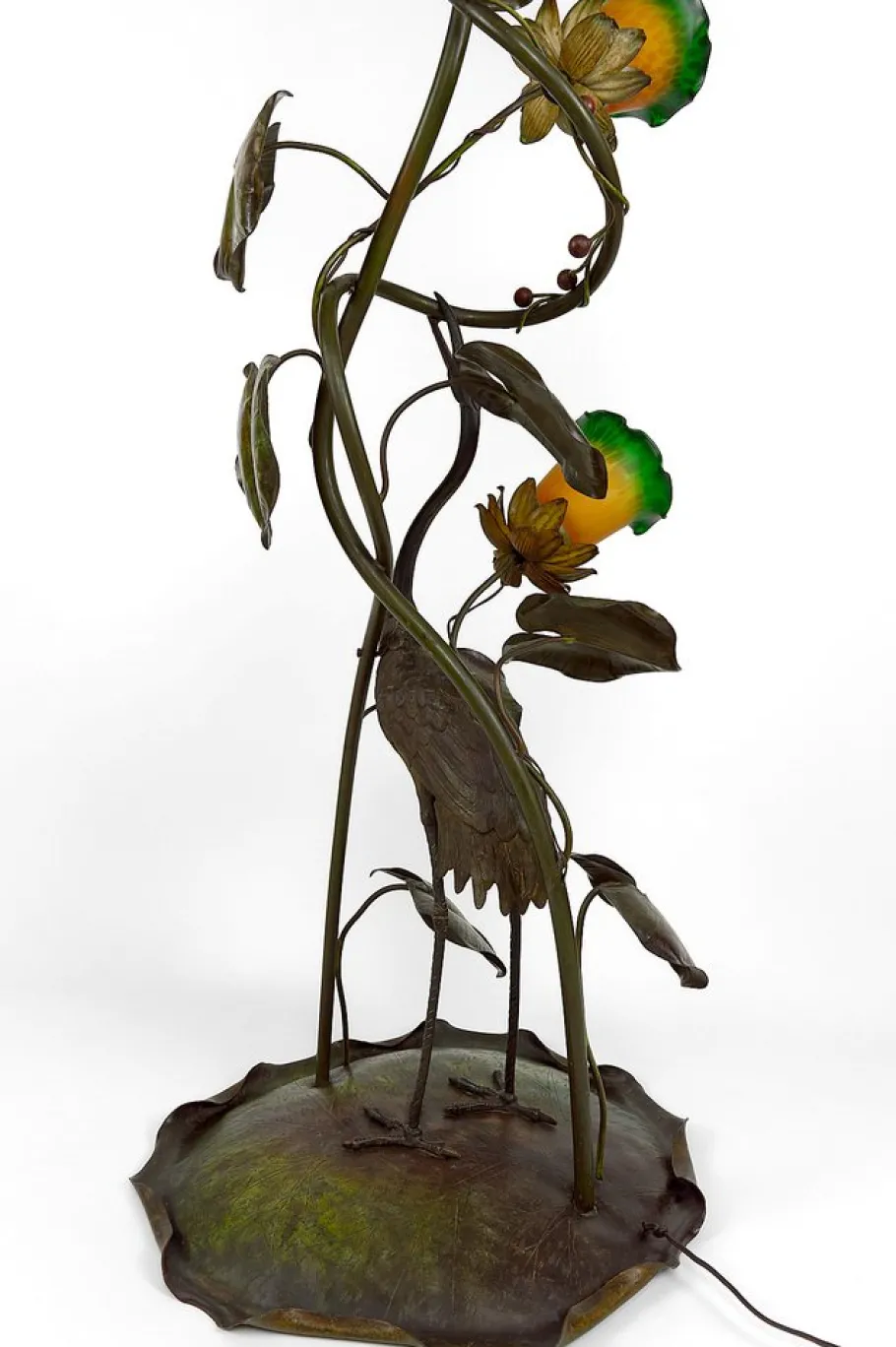Sale Pamono French Art Nouveau Heron Floor Lamp, 1890s