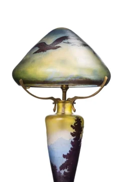 Outlet Pamono French Art Nouveau Vosges Paysage Table Lamp by Emile Galle, 1910