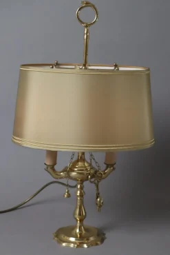 Online Pamono French Bouillotte Brass Table Lamp, 1970s