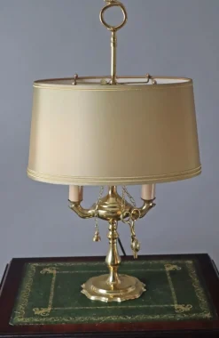 Online Pamono French Bouillotte Brass Table Lamp, 1970s