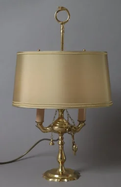 Online Pamono French Bouillotte Brass Table Lamp, 1970s