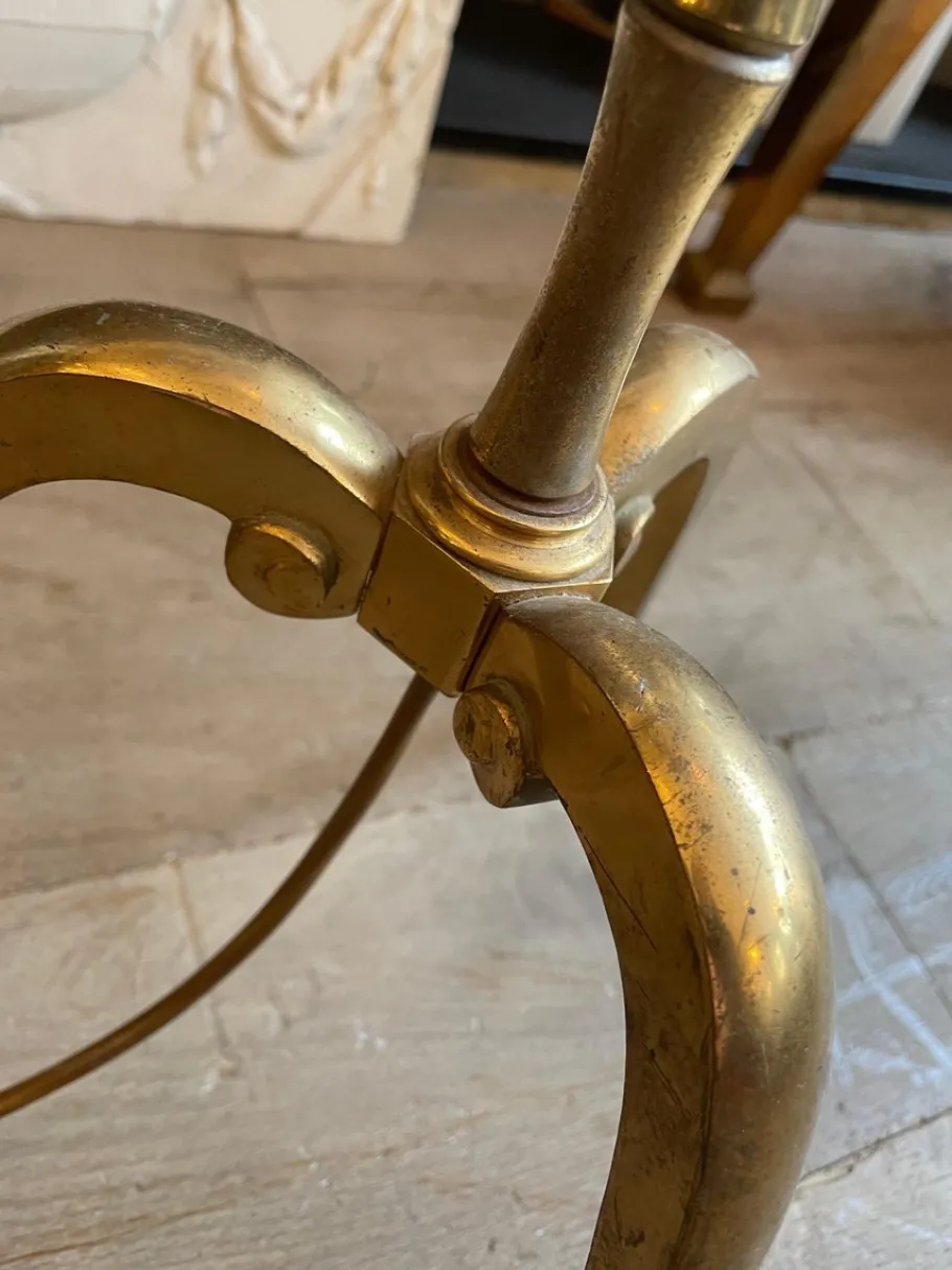 Outlet Pamono French Brass Faux Bamboo Floor Lamp, 1960s